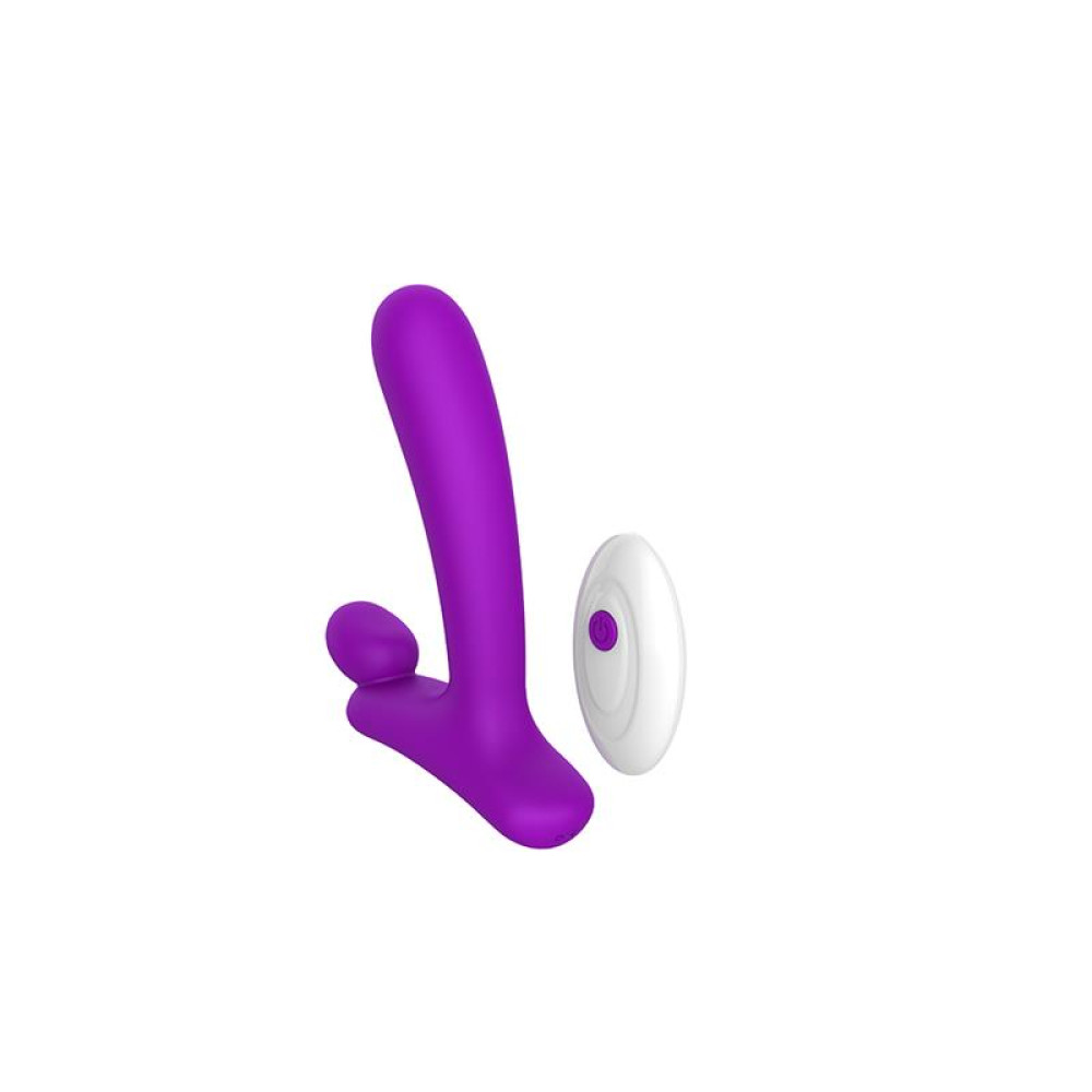 Вибратор со стимуляцией клитора Chisa Horny hunter vibrating в форме буквы L, фиолетовый, 16 х 3.8 см фото №5 — секс игрушки: Украина, NO TABOO
