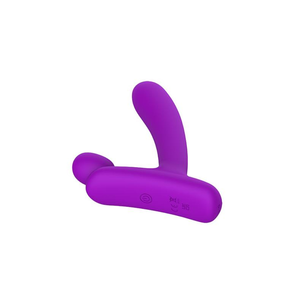 Вибратор со стимуляцией клитора Chisa Horny hunter vibrating в форме буквы L, фиолетовый, 16 х 3.8 см фото №3 — секс игрушки: Украина, NO TABOO