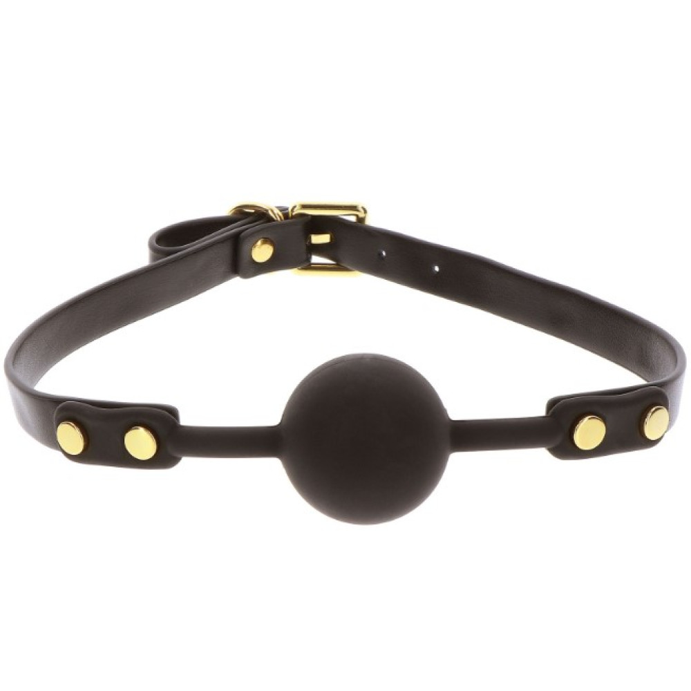 Кляп Taboom Vogue Ball Gag, черный, 4.1 см, фото №4 — секс шоп Украина, NO TABOO