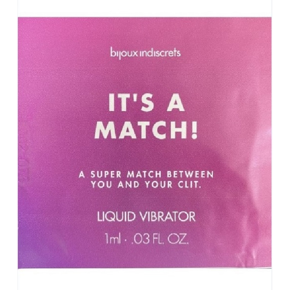 Пробник Жидкий вибратор bijoux indiscrets Liquide vibrator It`s a Match, 1 мл (332010)