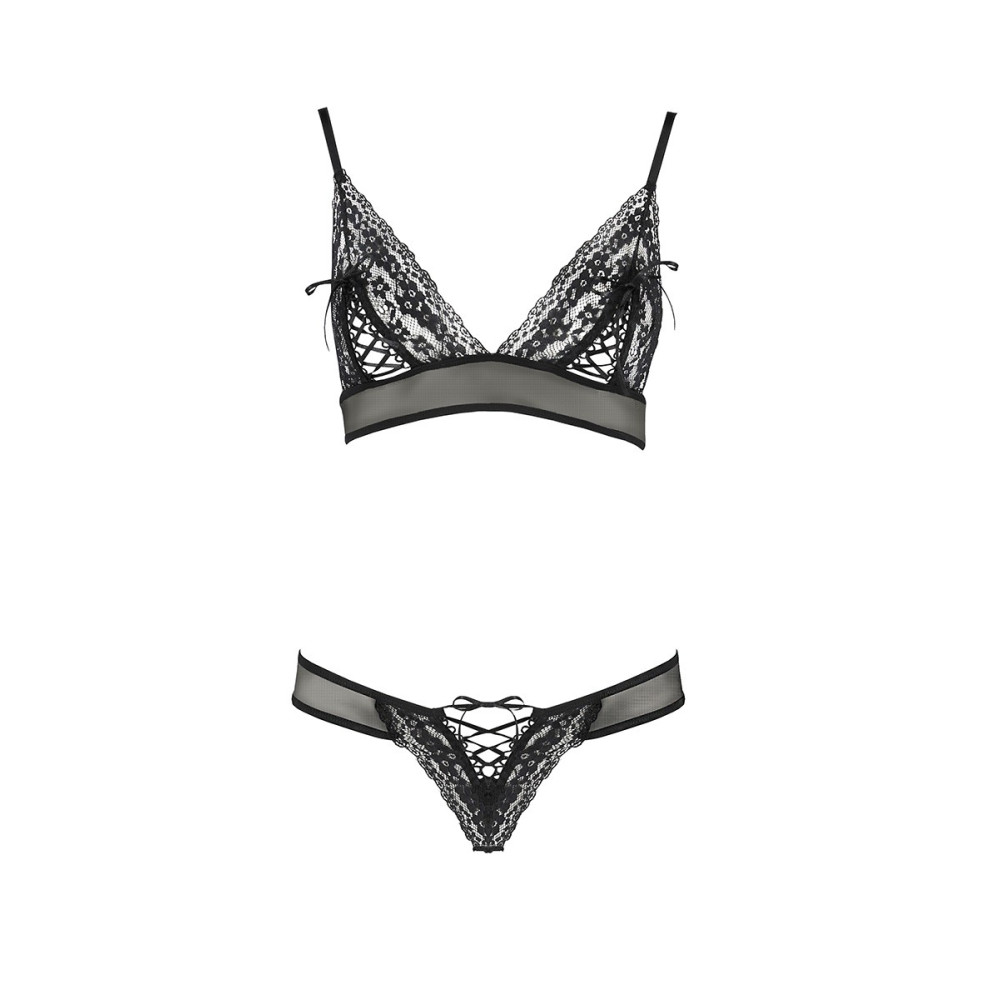 Комплект эротического белья Passion Erza set, черный, S/M, фото №3 — секс шоп Украина, NO TABOO