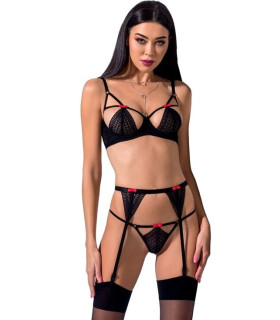 Комплект Passion Perdita, три предмети, чорний, S/M - No Taboo