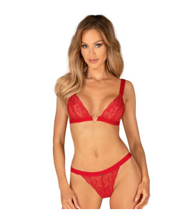 Комплект Obsessive Elianes, красный, XS/S - No Taboo