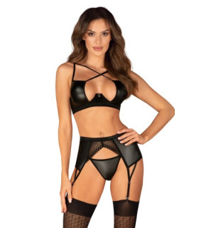 Комплект Obsessive Norides, с поясом, черный, XS/S - No Taboo