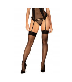 Панчохи Obsessive S823 stockings, чорні, One size - No Taboo