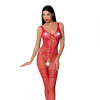 Комбинезон Passion BS069, с интимным вырезом, красный, One size, фото №1 — секс шоп Украина, NO TABOO