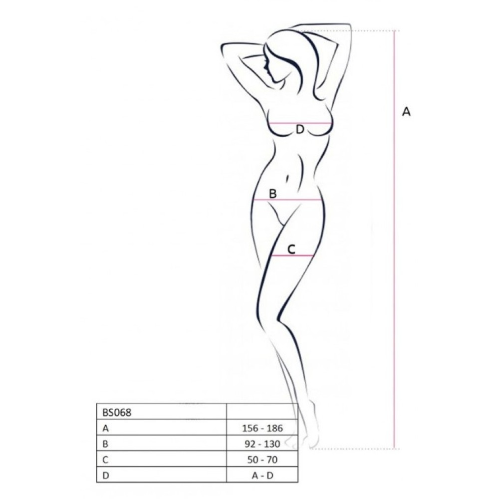 Комбинезон сетка Passion BS068, черный, One size, фото №3 — секс шоп Украина, NO TABOO
