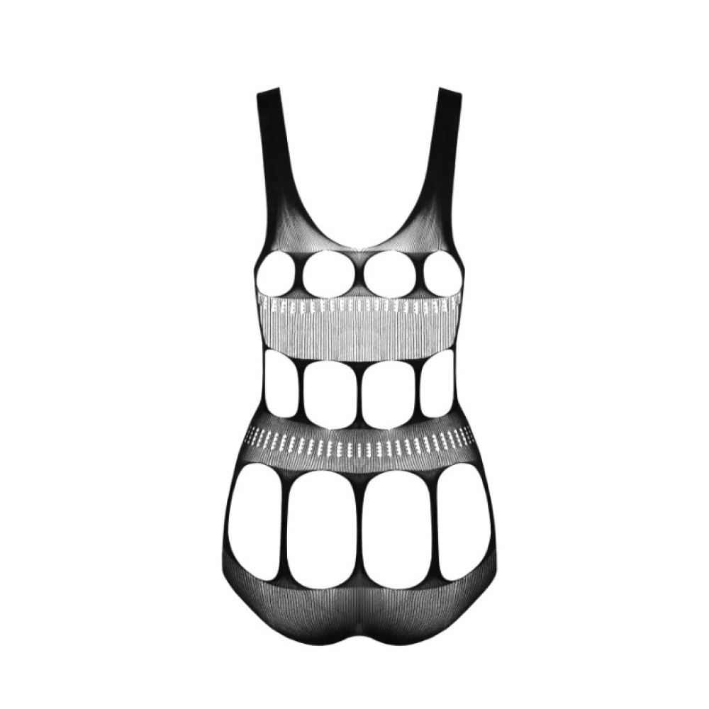  Боди сетка Passion BS083, с интимным вырезом, черное, One size, фото №4 — секс шоп Украина, NO TABOO