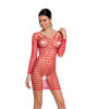 Платье сетка Passion BS093, красное, One size, фото №1 — секс шоп Украина, NO TABOO