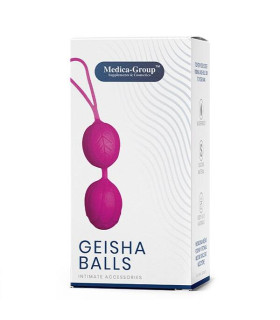 Вагинальные шарики силиконовые Medica-Group Geisha Balls, фиолетовые, 3.6 см - No Taboo