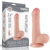 Фаллоимитатор реалистичный на присоске Lovetoy Sliding-Skin Dual Layer Dong, бежевый, 18.3 х 3.5 см фото №2 — секс игрушки: Украина, NO TABOO