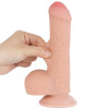Фаллоимитатор реалистичный на присоске Lovetoy Sliding-Skin Dual Layer Dong, бежевый, 18.3 х 3.5 см фото №5 — секс игрушки: Украина, NO TABOO