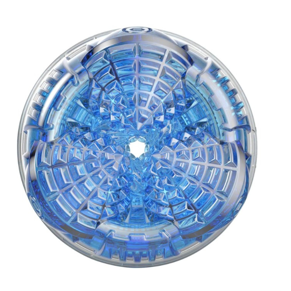 Мастурбатор из киберкожи Fleshlight Turbo Core Blue Ice (RP), прозрачный, 25 х 10 см фото №3 — секс игрушки: Украина, NO TABOO