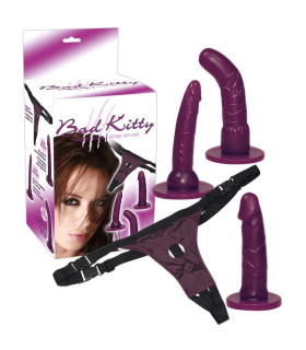 Набор страпонов универсальный Bad Kitty Strap-on Kit, фиолетовый, O/S - No Taboo