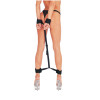 Фиксаторы запястья-щиколотки HANDCUFFS AND ANKLE CUFFS, черные, O/S, фото №1 — секс шоп Украина, NO TABOO