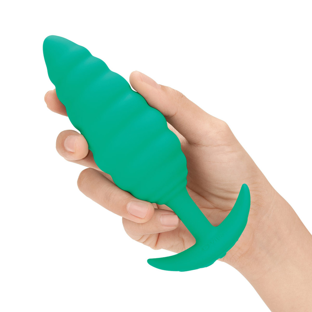 Анальная пробка B-VIBE с вибрацией, зеленая фото №2 — секс игрушки: Украина, NO TABOO