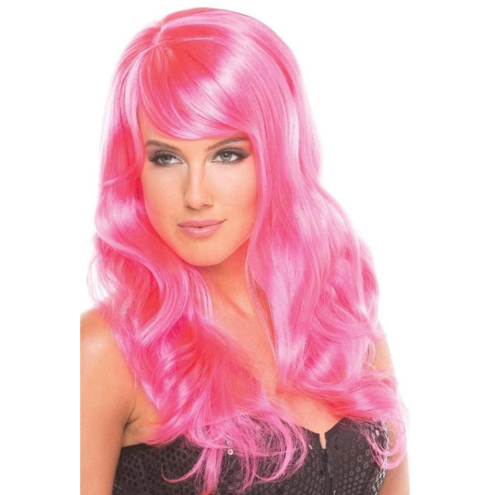 Парик с челкой Burlesque Wig, светло-розовый, фото №0 — секс шоп Украина, NO TABOO