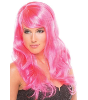 Парик с челкой Burlesque Wig, светло-розовый - No Taboo