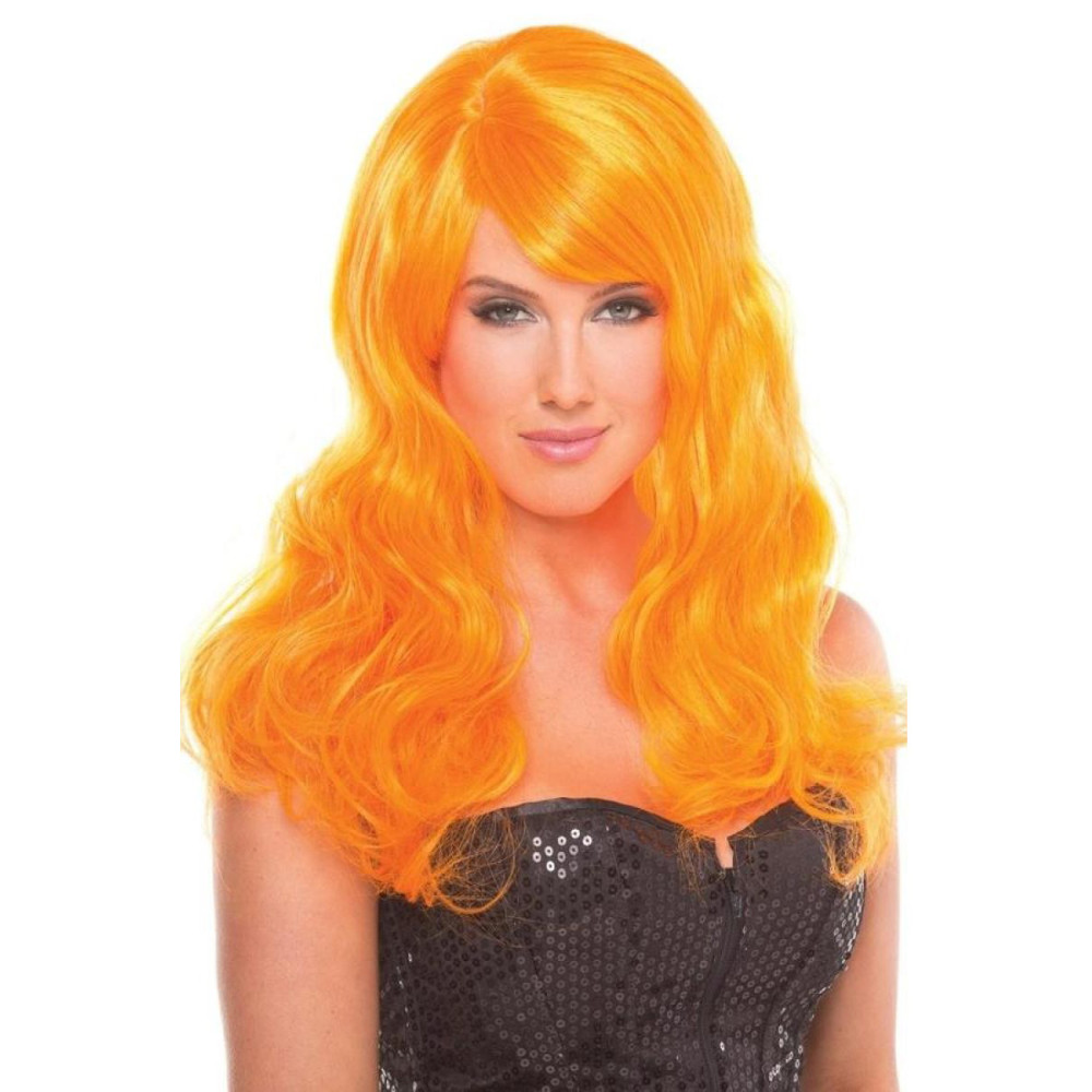 Парик с челкой Burlesque Wig, оранжевый, фото №0 — секс шоп Украина, NO TABOO