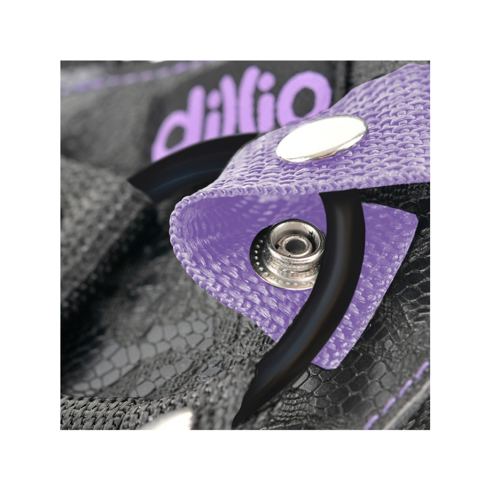 Страпон Pipedream Dillio с подтяжками, фиолетовый, 19.1 х 4.6 см фото №5 — секс игрушки: Украина, NO TABOO