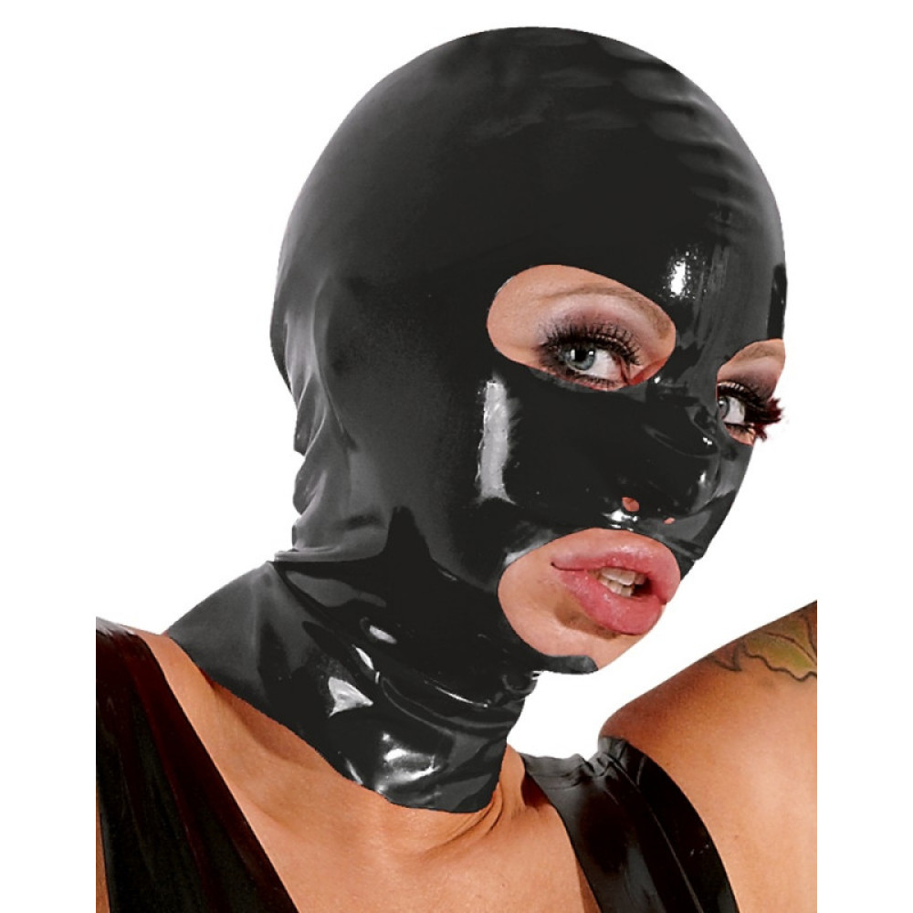 Маска латексная LateX черная унисекс, фото №2 — секс шоп Украина, NO TABOO