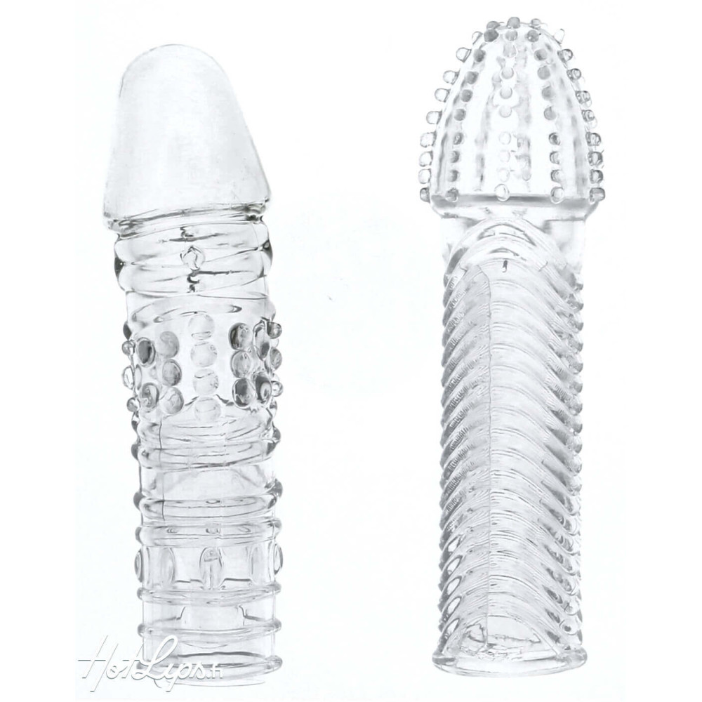 Набор насадок на пенис Dreamtoys MenzStuff рельефные, прозрачные, 2 шт фото №0 — секс игрушки: Украина, NO TABOO