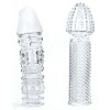 Набор насадок на пенис Dreamtoys MenzStuff рельефные, прозрачные, 2 шт фото №1 — секс игрушки: Украина, NO TABOO