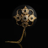 Пестисы с горным хрусталем и цирконием UPKO Luxury Baroque с итальянской кожи, черного цвета, фото №4 — секс шоп Украина, NO TABOO