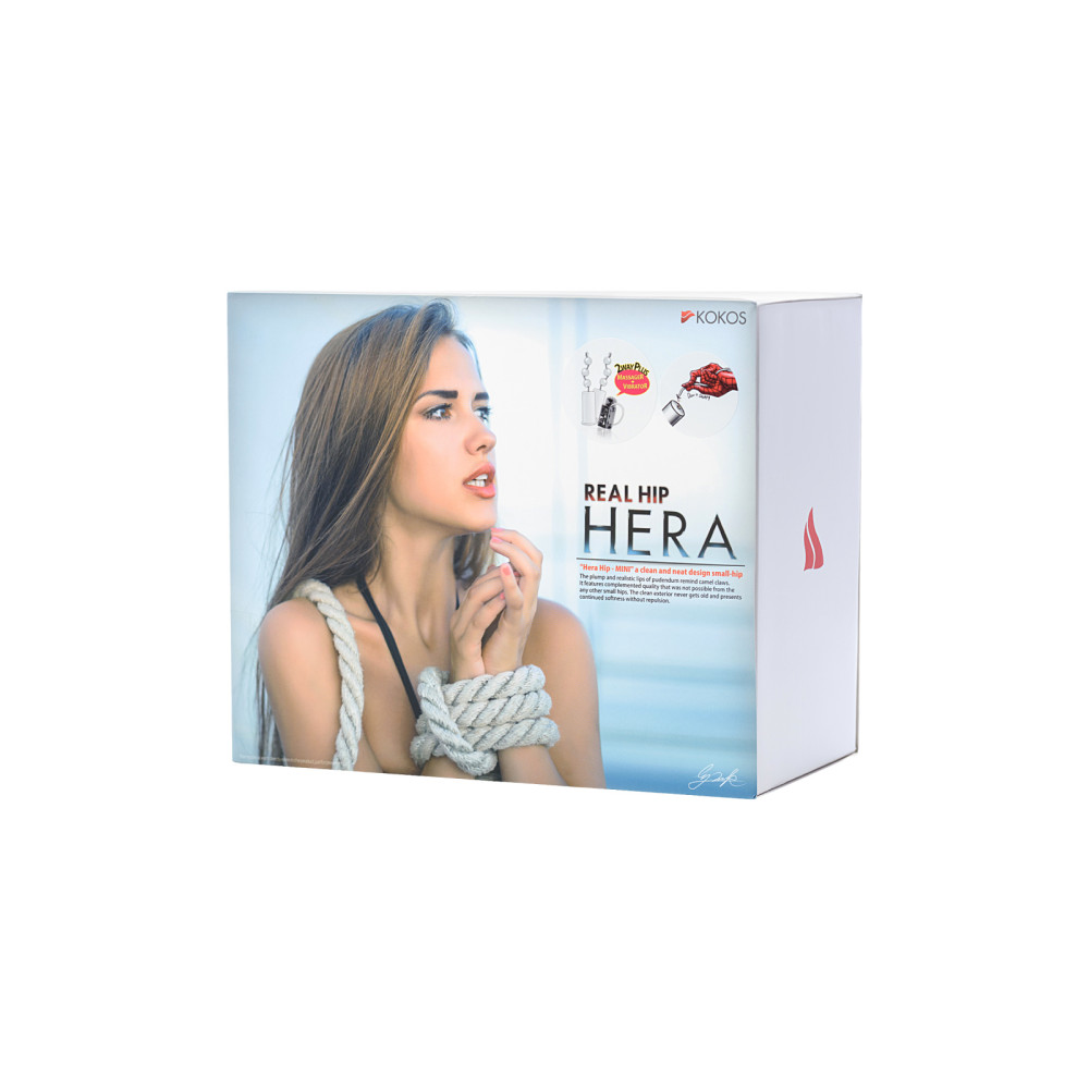 Мастурбатор с двумя отверстиями Kokos Hera Hip Real Deluxe с вибрацией и ротацией, телесный фото №2 — секс игрушки: Украина, NO TABOO