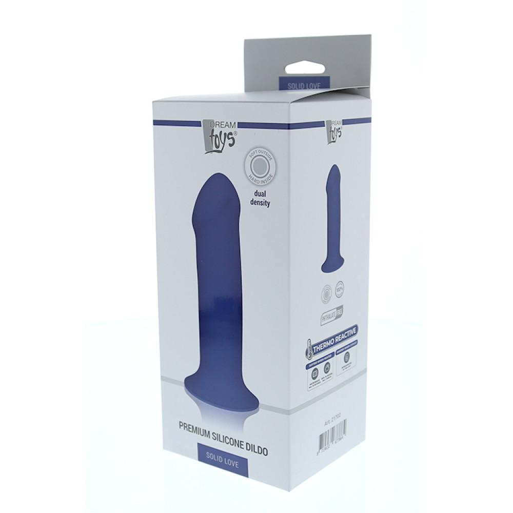Фаллоимитатор Dream Toys Solid Love синий, 16.5 х 5 см фото №2 — секс игрушки: Украина, NO TABOO