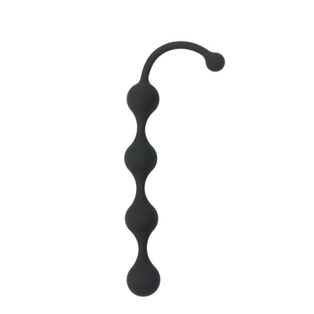 Анальная цепочка Dreamtoys All Time Favorites с шариками, силиконовая, чёрная, 23.9 х 2.5 см фото №0 — секс игрушки: Украина, NO TABOO