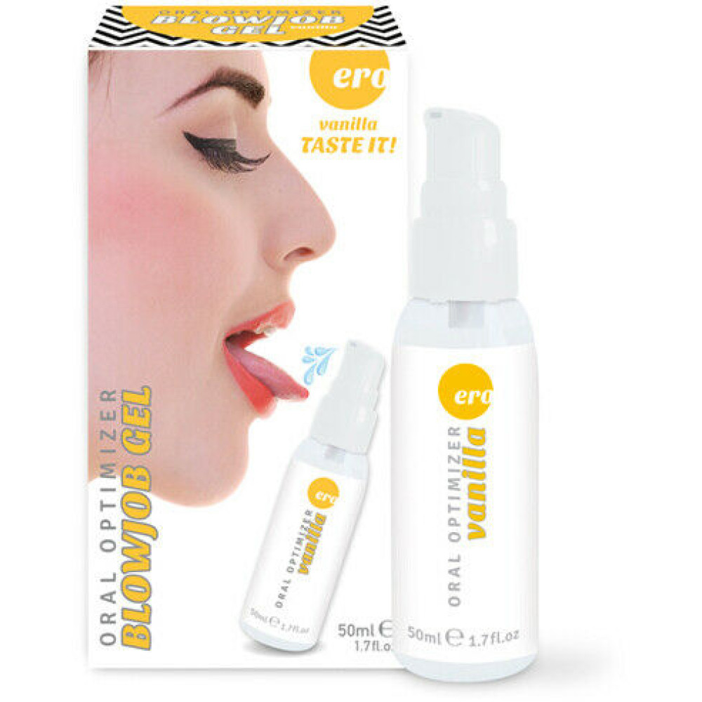 Оральный лубрикант HOT Blowjob Gel со вкусом ванили, 50 мл, фото №0 — секс шоп Украина, NO TABOO