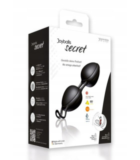 Вагинальные шарики JOYdivision Joyballs Secret, черные, 11.4 х 3.7 см - No Taboo