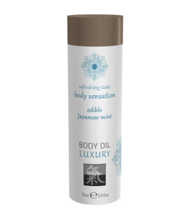 Съедобное массажное масло HOT Body Oil Luxury со вкусом японской мяты, 75 мл - No Taboo