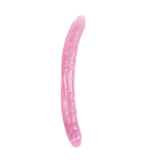 Фаллоимитатор двухсторонний Chisa Hi-Rubber реалистичный, розовый, 46 см - No Taboo