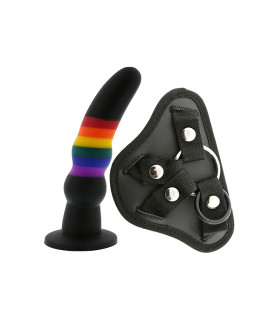 Страпон Dream Toys на креплении O-Ring, разноцветный, 19 х 5 см - No Taboo