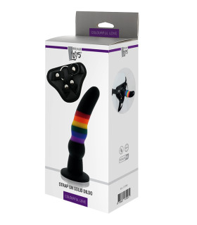 Страпон Dream Toys на креплении O-Ring, разноцветный, 19 х 5 см - No Taboo