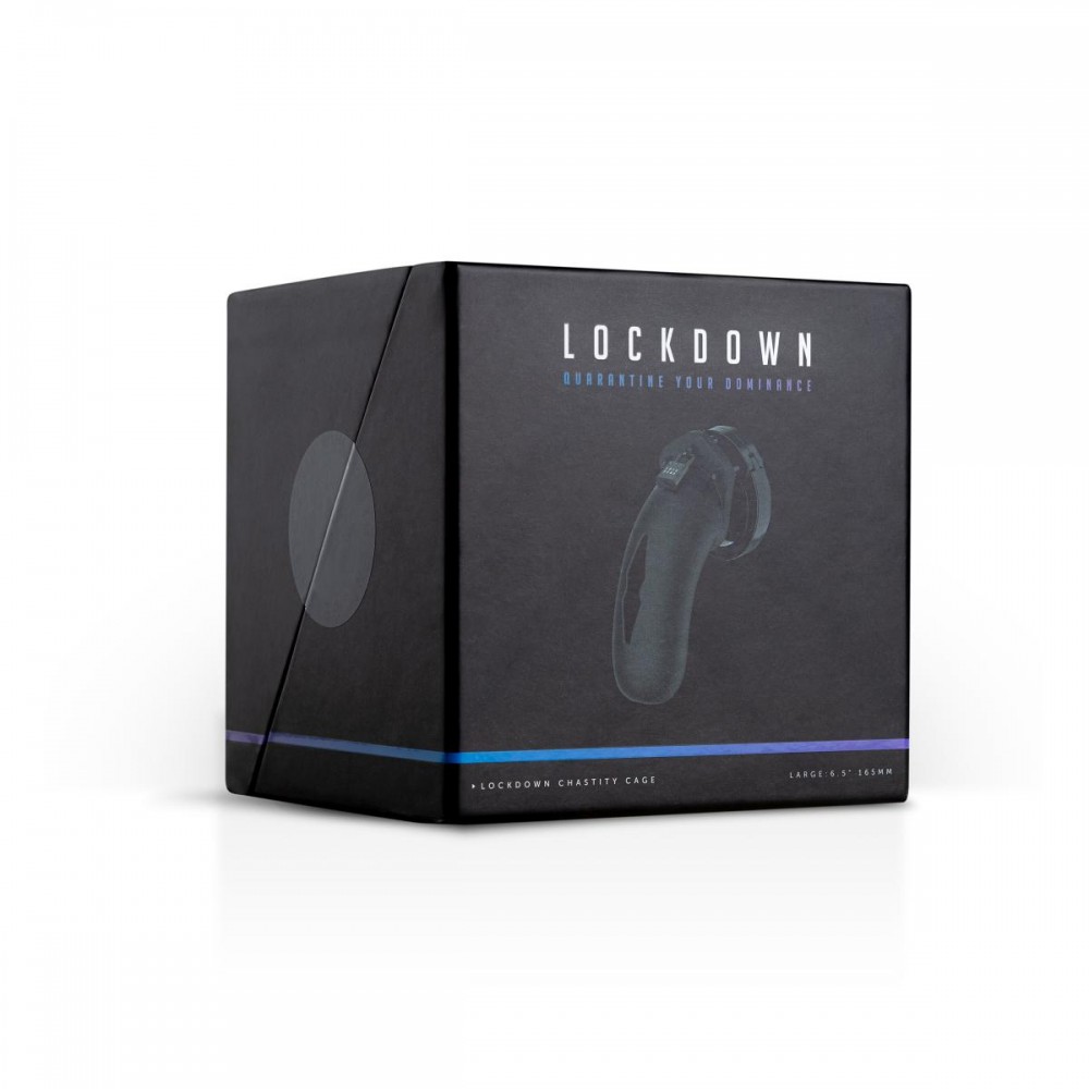 Мужской пояс верности пластиковый Lockdown, большой (10 см), черный, фото №5 — секс шоп Украина, NO TABOO