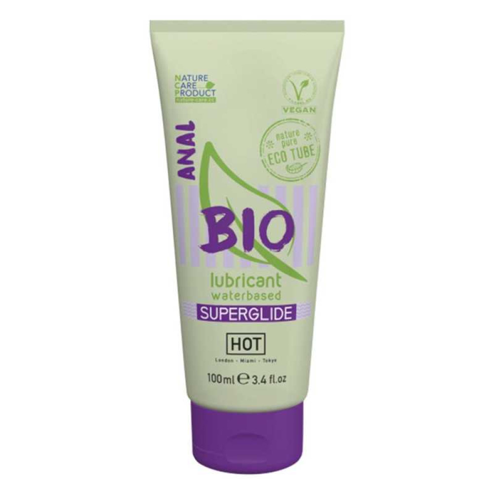 Анальный лубрикант HOT BIO SuperGlide на водной основе, 100 мл, фото №0 — секс шоп Украина, NO TABOO