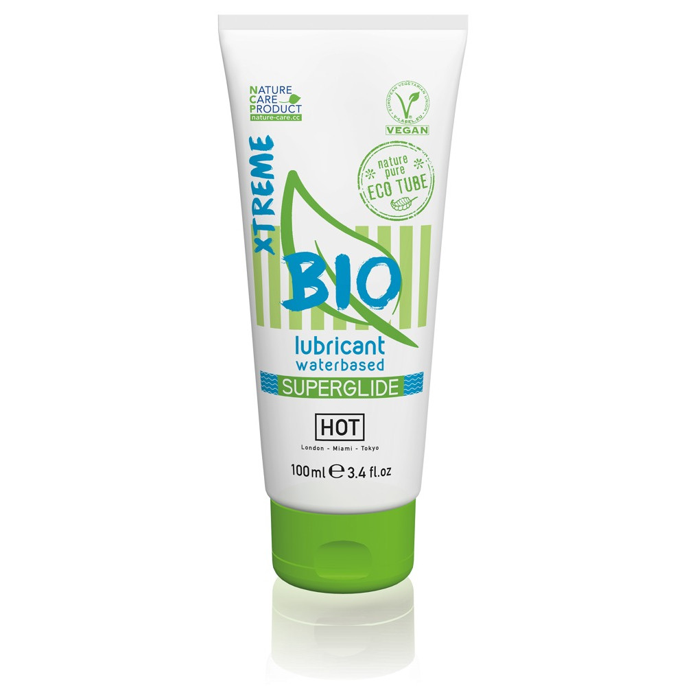 Лубрикант HOT BIO Super Glide на водной основе, 100 мл, фото №0 — секс шоп Украина, NO TABOO