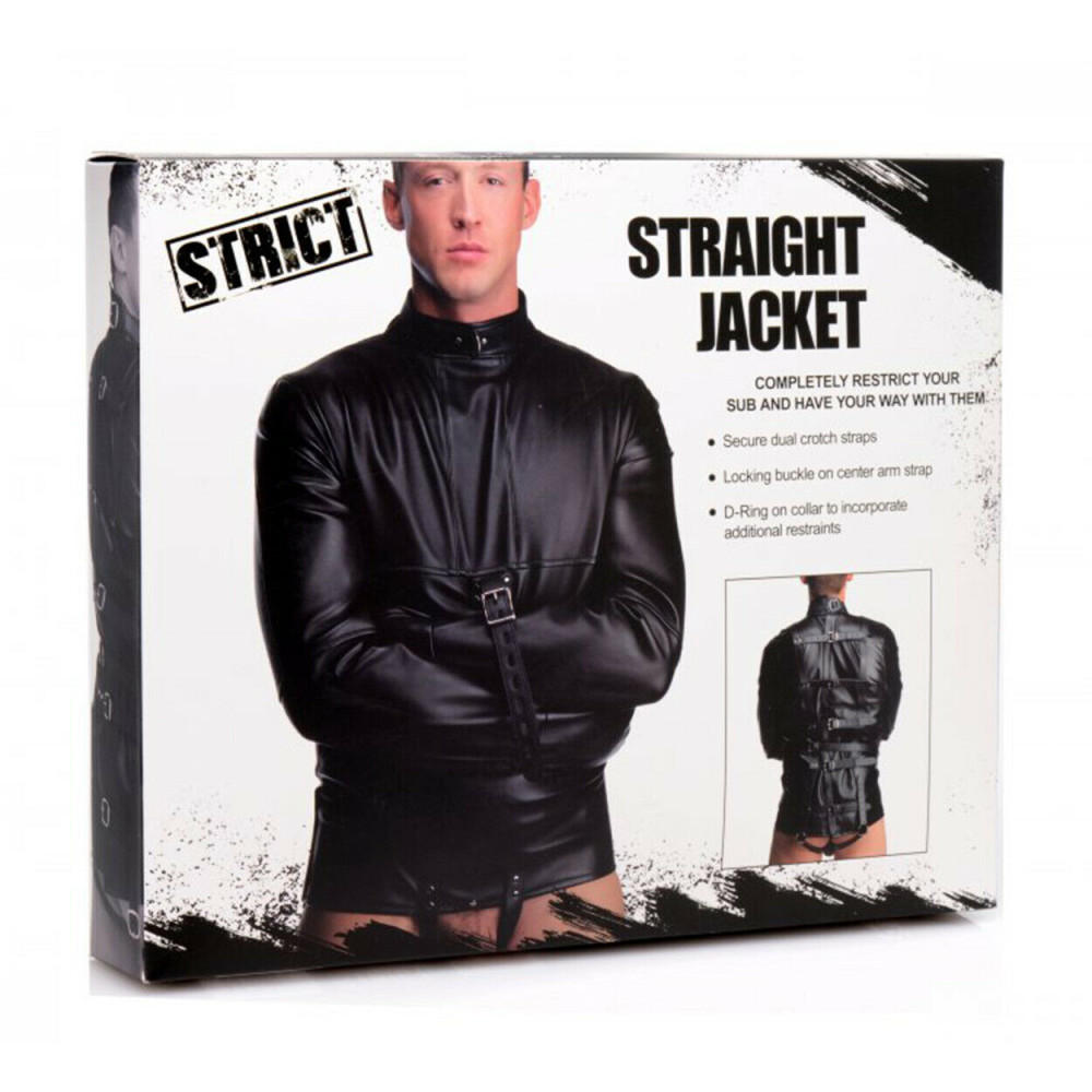 Смирительная рубашка Straight Jacket XL, черная, фото №2 — секс шоп Украина, NO TABOO