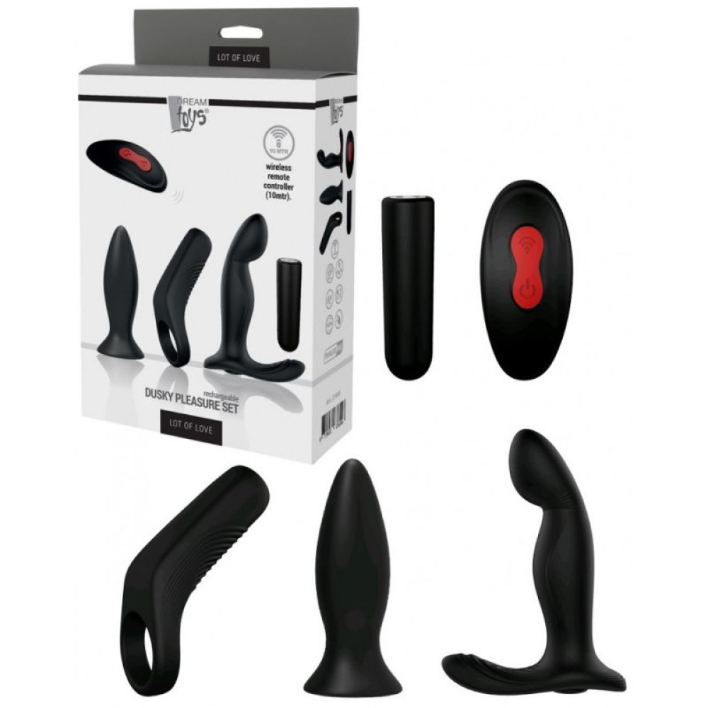 Набор для мужчин Dream Toys 5 Toys Lot of Love предметов, черный фото №0 — секс игрушки: Украина, NO TABOO