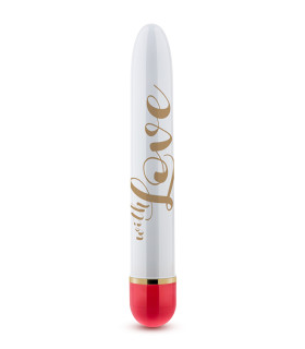 Вібратор Blush Love, біло-червоний, 14.5 х 2.5 см - No Taboo