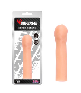 Насадка подовжувальна Chisa Super Sleeve із закритою головкою 17,5 см, бежева - No Taboo