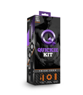 Вакуумна помпа механічна Blush Quickie kit з рукавом і двома кільцями, чорна, 24.1 х 5.7 см - No Taboo