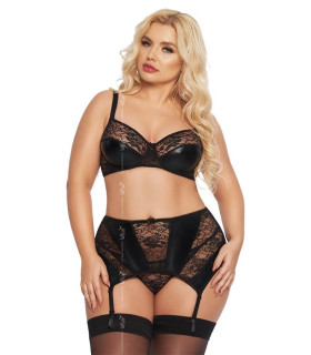 Комплект білизни SoftLine Joana, Чорний XL - No Taboo