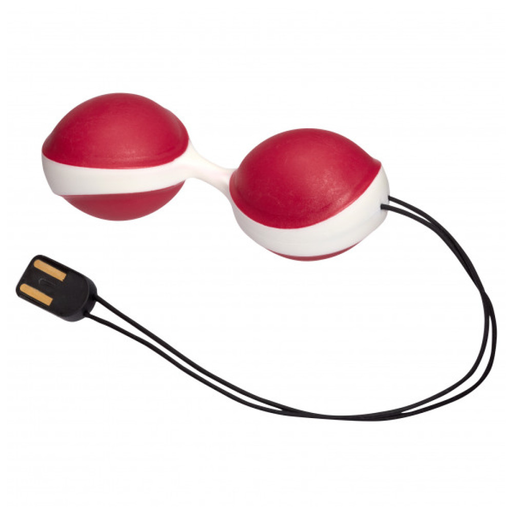 Вагинальные шарики Vibratissimo DuoBalls с вибрацией, красные фото №0 — секс игрушки: Украина, NO TABOO