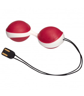 Вагинальные шарики Vibratissimo DuoBalls с вибрацией, красные - No Taboo