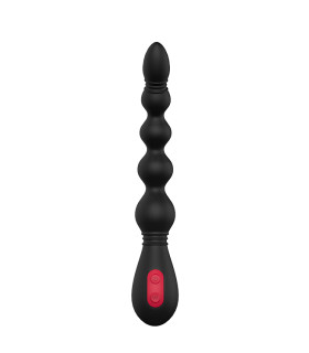 Анальное ожерелье Dream Toys с вибрацией, черное, 22 х 3.4 см - No Taboo