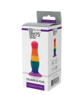 Анальная пробка Dream Toys Pride разноцветная, 10.5 см х 2.8 см - No Taboo